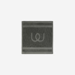 Dark grey washcloth.