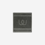 Dark grey washcloth.