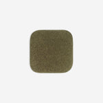 Dark olive organic cotton washcloth.