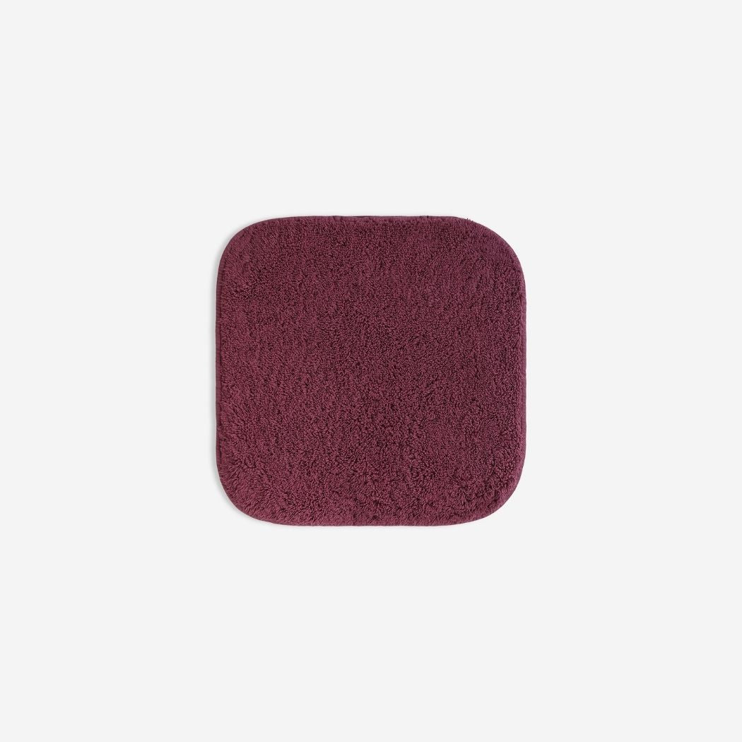 Purple organic cotton washcloth.