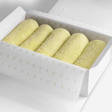 Yellow organic cotton washcloth set.